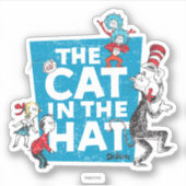Sticker Dr Seuss | Chat dans le logo du Casquette - Caract (Devant)