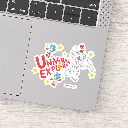 Sticker Dr Seuss | Chat dans l'Explorateur d'univers Casqu (Détail)