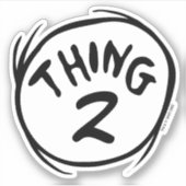 Sticker Dr Seuss | Chose personnalisée Une chose deux (Devant)