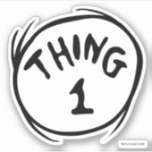 Sticker Dr Seuss | Chose Une Chose Deux - Chose Une (Devant)