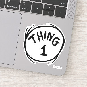 Sticker Dr Seuss   Chose Une Chose Deux - Chose Une
