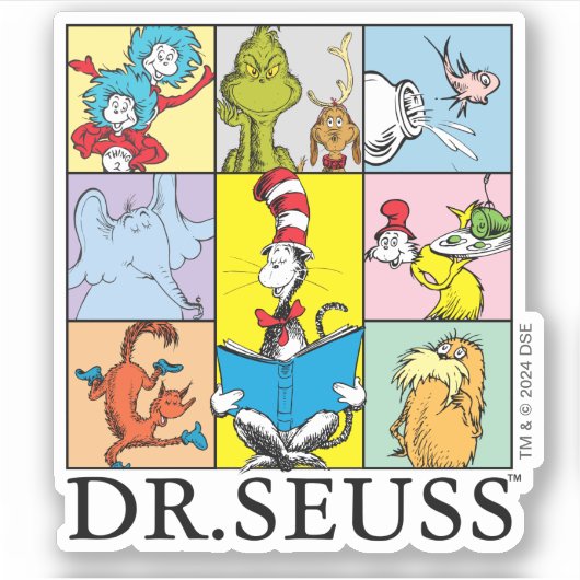 Sticker Dr Seuss | Graphique Histoires (Devant)