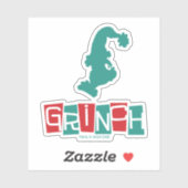 Sticker Dr. Seuss | Grinch - Rouge & Vert (Feuille)