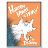 Sticker Dr Seuss | Horton Entend un qui livre (Devant)