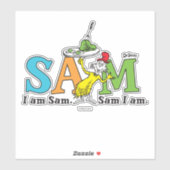 Sticker Dr Seuss| Je Suis Sam. Je Suis Sam. (Feuille)
