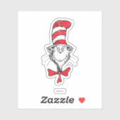 Sticker Dr Seuss | Le chat dans la tête du Casquette - Vin (Feuille)