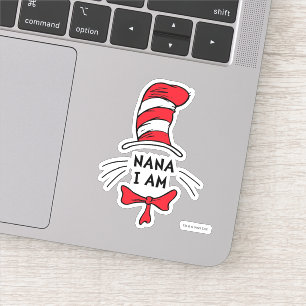 Sticker Dr Seuss   Le Chat dans le Casquette - Nana Je sui