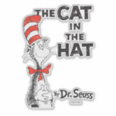 Sticker Dr Seuss| Le Chat dans le livre Casquette (Devant)