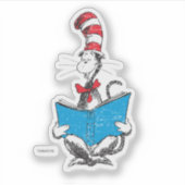 Sticker Dr Seuss| Le Chat en Casquette - Lecture (Devant)