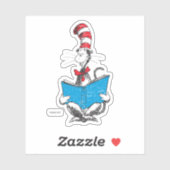 Sticker Dr Seuss| Le Chat en Casquette - Lecture (Feuille)