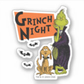 Sticker Dr. Seuss | Nuit Grinch Halloween Graphique (Devant)