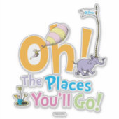 Sticker Dr Seuss | Oh, les endroits où vous irez ! (Devant)