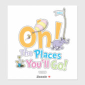 Sticker Dr Seuss | Oh, les endroits où vous irez ! (Feuille)
