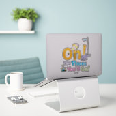 Sticker Dr Seuss | Oh, les endroits où vous irez ! (Ordinateur portable sur le bureau)