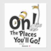 Sticker Dr Seuss | Oh, les endroits où vous irez ! Retro (Feuille)
