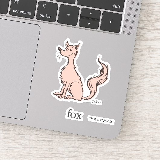 Sticker Dr. Seuss | Renard Rose (Détail)