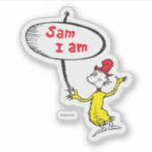 Sticker Dr Seuss| Symbole de retenue Sam-I-Am (Devant)