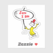 Sticker Dr Seuss| Symbole de retenue Sam-I-Am (Feuille)