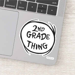 Sticker Dr Seuss   Thing One Thing Two - 2nd Grade Thing