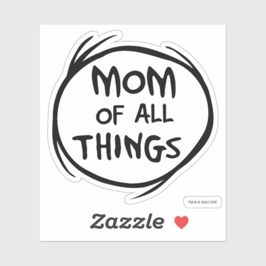 Sticker Dr. Seuss Thing One Thing Two - Maman of all Thing (Feuille)