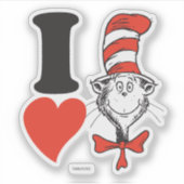 Sticker Dr Seuss Valentine| J'entends le chat dans le Casq (Devant)