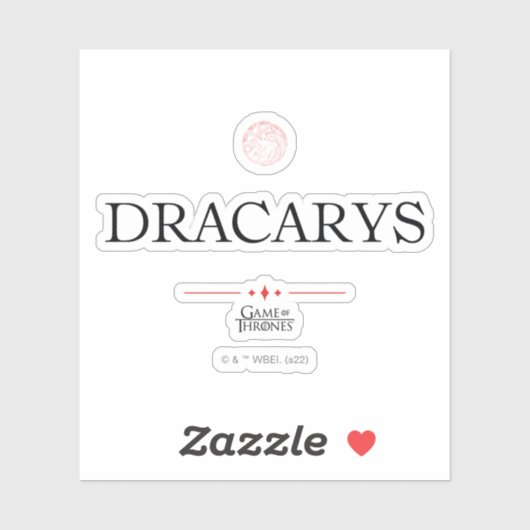 Sticker Dracarys (Feuille)