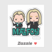Sticker Draco et Lucius Malfoy personnage art (Feuille)
