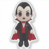Sticker Dracula Drôle Pour Halloween (Devant)