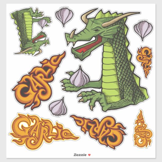 Sticker Dragon Ail (Feuille)
