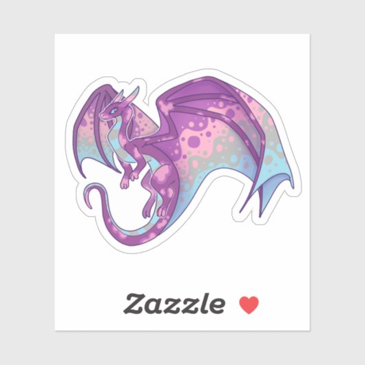 Sticker Dragon Alt Lesbian Pride (Feuille)