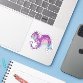 Sticker Dragon Alt Lesbian Pride (Ordinateur portable avec iPhone)