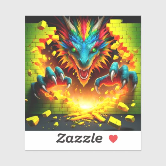 Sticker Dragon Art (Feuille)