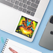 Sticker Dragon Art (Ordinateur portable avec iPhone)