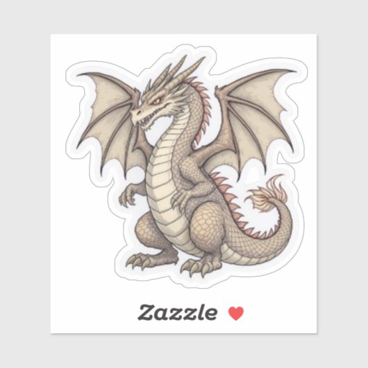 Sticker Dragon assis (Feuille)