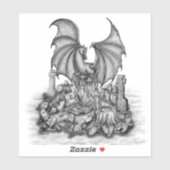 Sticker Dragon avec Zombie (Feuille)