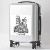 Sticker Dragon avec Zombie (Sur valise)
