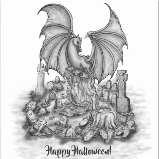 Sticker Dragon avec Zombie (Devant)