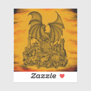 Sticker Dragon avec Zombie