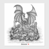 Sticker Dragon avec Zombie (Feuille)