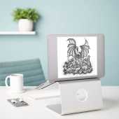 Sticker Dragon avec Zombie (Ordinateur portable sur le bureau)