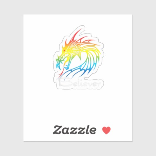 Sticker Dragon Believer Imagine This Gift For Dragon Fans  (Feuille)