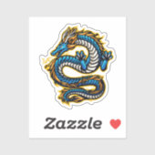 Sticker Dragon Bleu (Feuille)