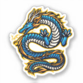 Sticker Dragon Bleu (Recto)