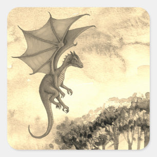 Sticker Dragon carré