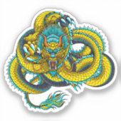 Sticker Dragon chinois couvert (Recto)
