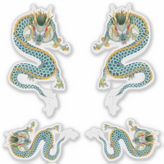 Sticker Dragon chinois, créature magique (Devant)