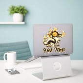 Sticker Dragon Crise Mess Hot Mess (Ordinateur portable sur le bureau)