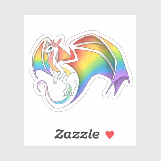 Sticker Dragon de base Rainbow Pride (Feuille)