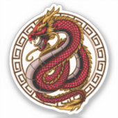 Sticker Dragon de Crimson rouge (Recto)