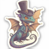 Sticker Dragon de Dapper dans un chapeau (Recto)